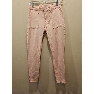 NWT Women's Lucky Brand Lolita Skinny Ankle Pants Jeans Pink Ankle Zip Size 4/27